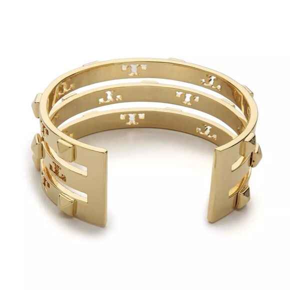 NIB RARE Tory Burch 16K Gold Plated Bracelet - Picture 3 of 10